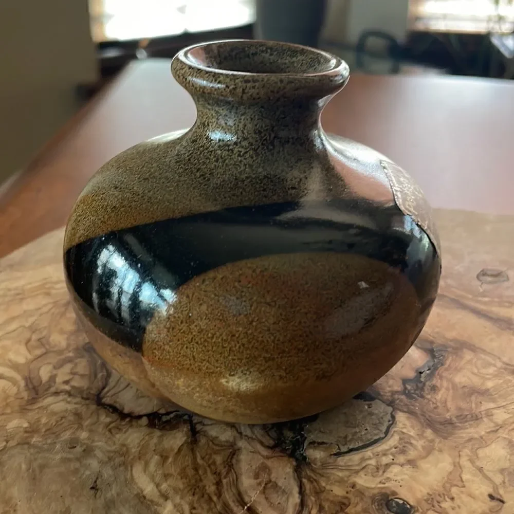 Mid Century Pottery Craft Stoneware Bud Vase